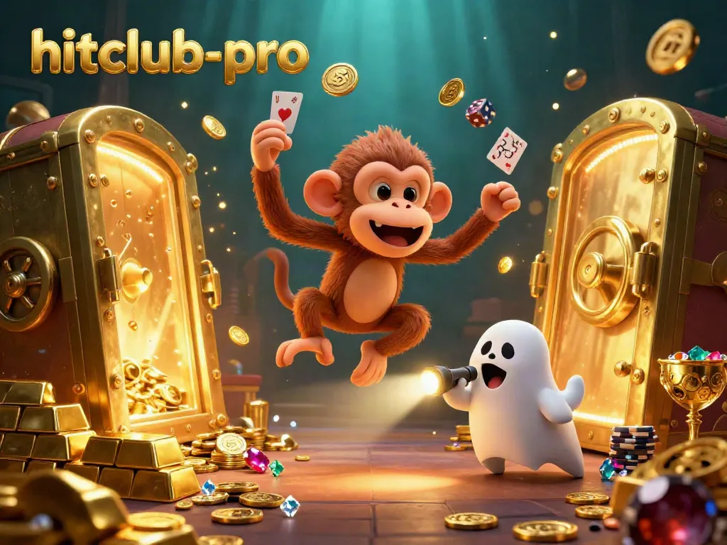 Experience the thrill of hitclub-pro with a playful poltergeist monkey in a haunted casino full of treasures.