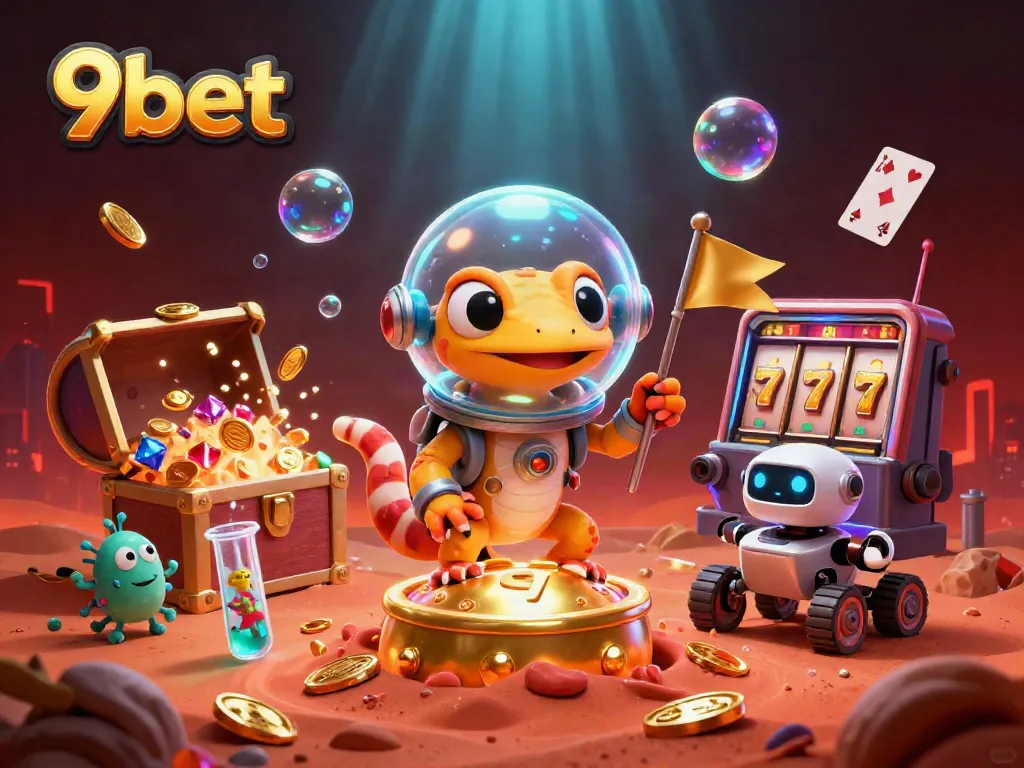 Experience thrilling gameplay at 9bet with vibrant elements and characters from a casino adventure.