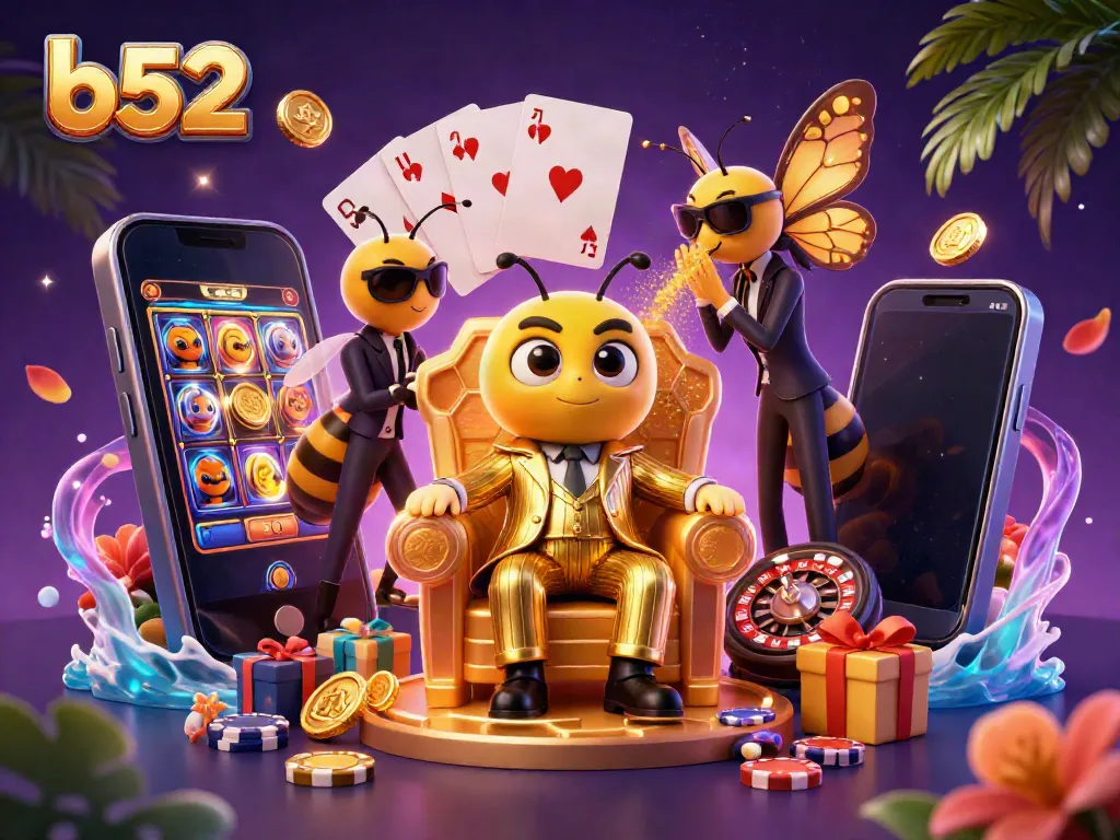 Engage with b52 casino action featuring a bumblebee mob boss, slot games, and dynamic game elements.