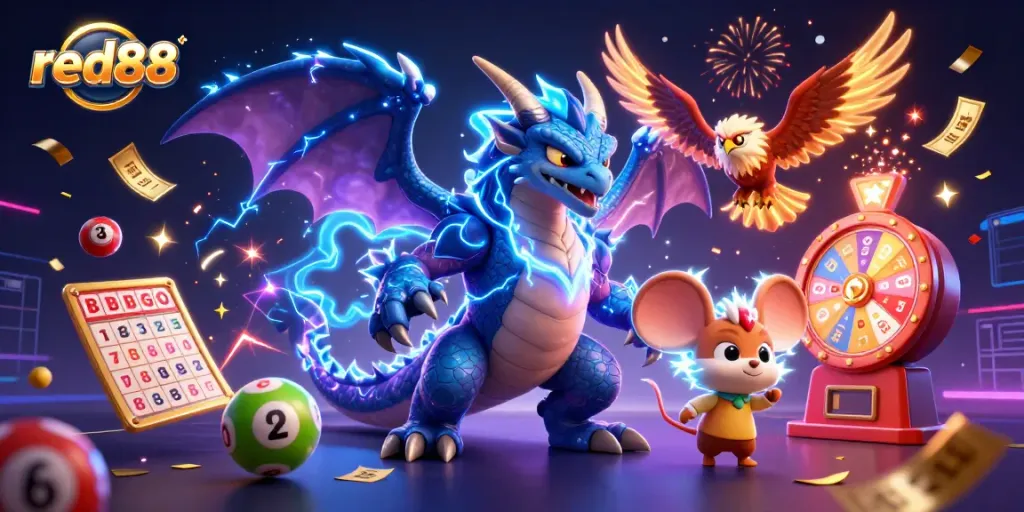 Play exciting games at red88 with vibrant lottery elements and thrilling 3D characters!