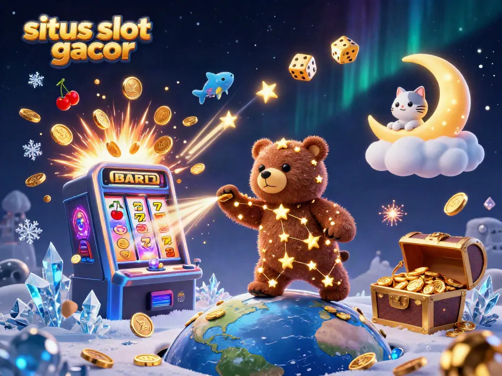 Engage with situs slot gacor through vibrant casino games with constellation characters, gold coins, and jackpot excitement.