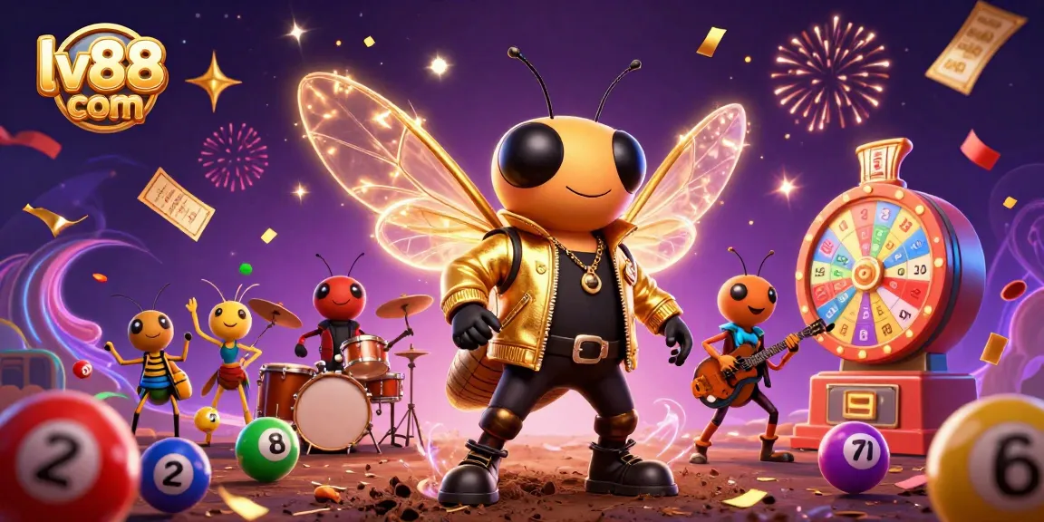 Engage with thrilling experiences at lv88 com featuring a rock star scene with lottery elements.