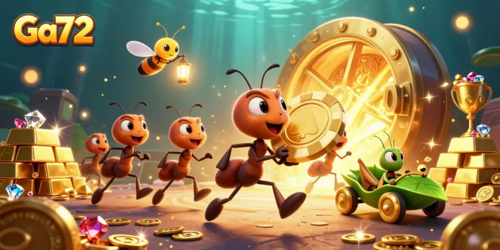 Join Ga72's thrilling adventure in the underground casino heist with golden treasures.