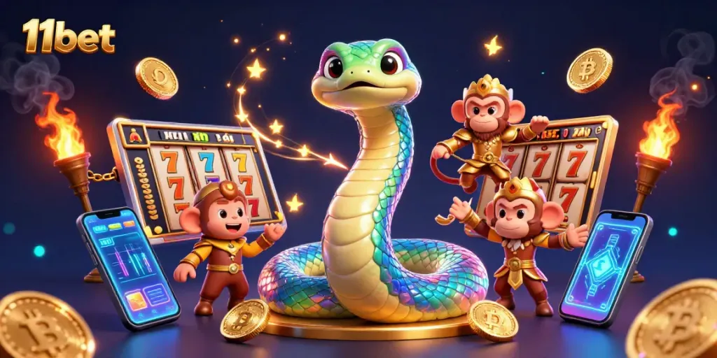 Win big with 11bet's exciting 3D casino adventure featuring thrilling slot games and colorful characters.