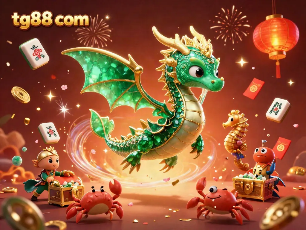 Engage in thrilling online gaming at tg88 com with vibrant 3D sea dragon adventure artwork.