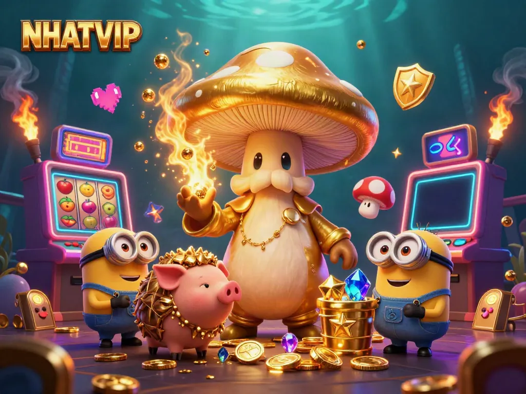 Experience the excitement of NHATVIP casino with enchanting characters and dynamic slots.