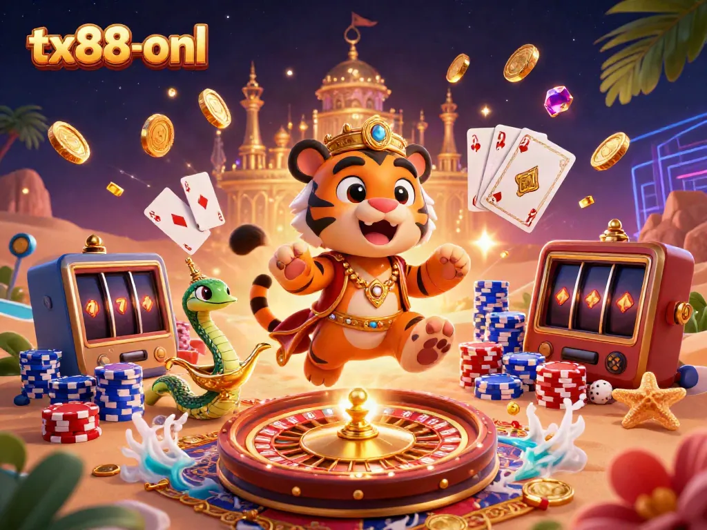 Experience the vibrant gaming world of tx88-onl with our tiger sultan guiding you through dynamic casino games.