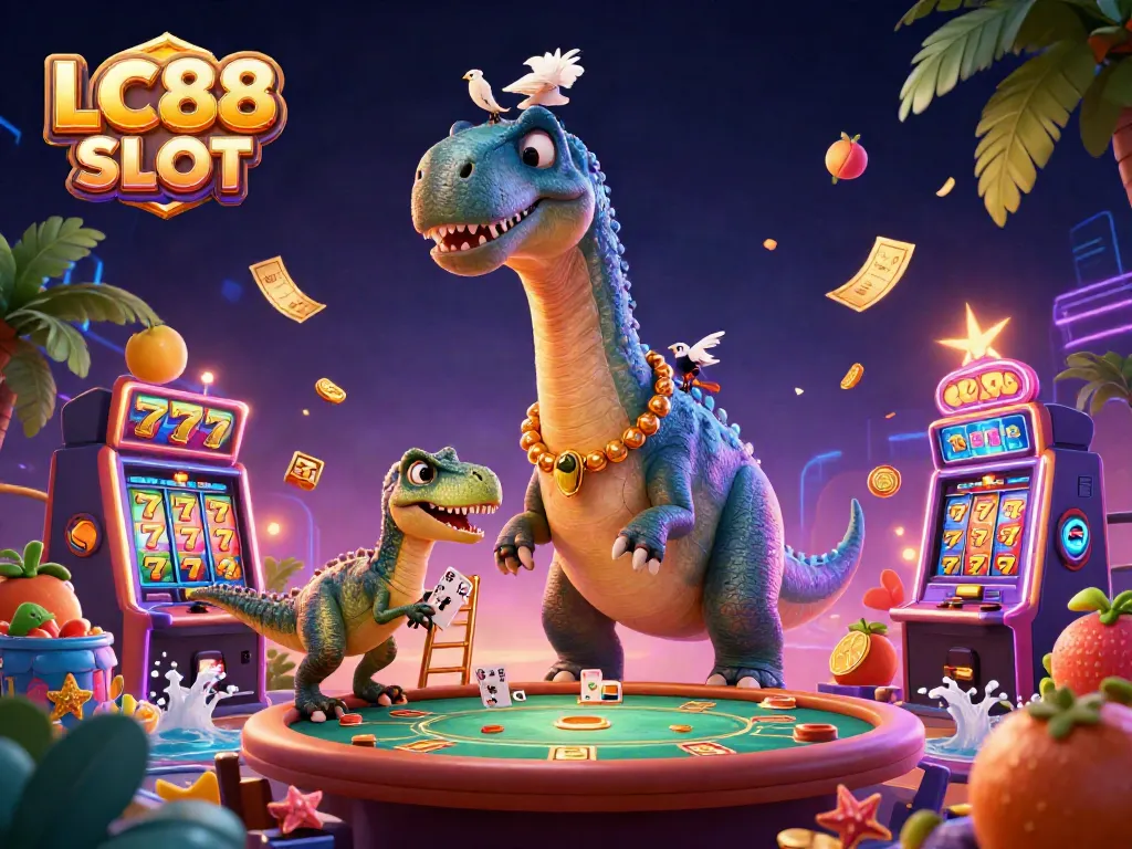 Experience the excitement of LC88 SLOT with spinning reels and vibrant animations in a rich gaming environment.