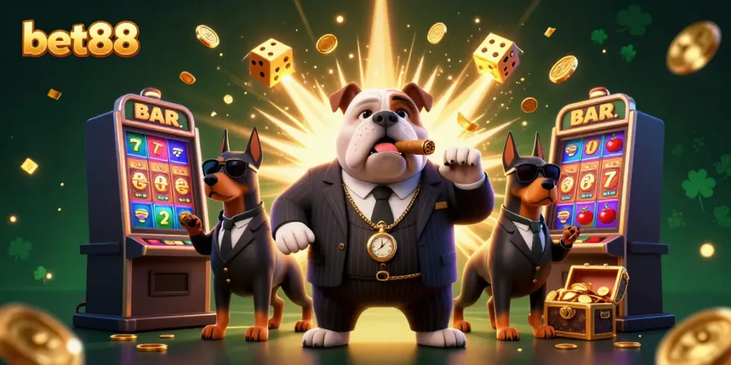 Experience exciting jackpots and slots at bet88 with 3D characters and vibrant casino elements.