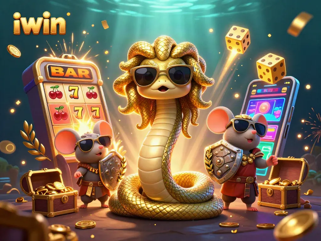 Join the iwin gaming excitement with Medusa, a warrior mouse, and lavish casino elements.