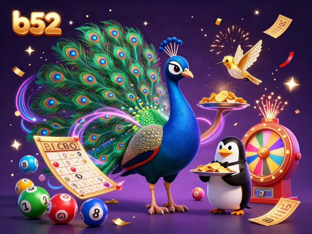 Experience the thrill of b52 with an engaging casino illustration full of vibrant elements.